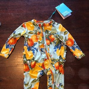 Posh Peanut “Lucia” Ruffle Footie NWT